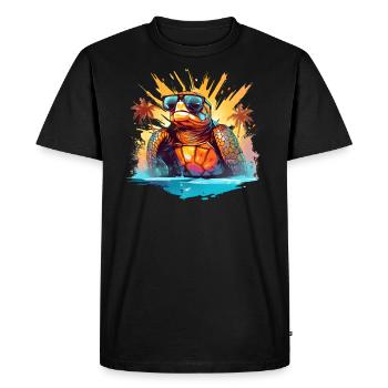 Lunettes de soleil Turtle Summer Beach Animal Tank - T-shirt Premium bio Homme - noir - Devant - Nico (187cm)