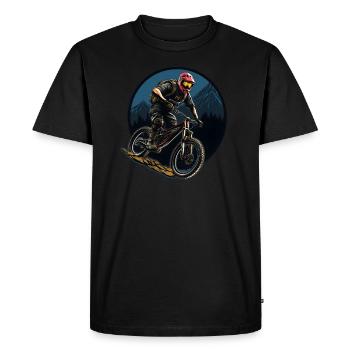 Mountain Bike Bicycle Hobby Leisure Sports Wilderness - Men's Premium Organic T-Shirt - black - Front - Nico (187cm)