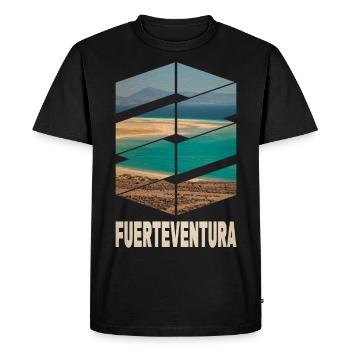 Fuerteventura Summer Sun Beach Sea Palm Trees - Men's Premium Organic T-Shirt - black - Front - Nico (187cm)