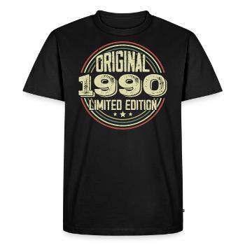 1990 Birthday Parties, a legendary vintage - Men's Premium Organic T-Shirt - black - Front - Nico (187cm)