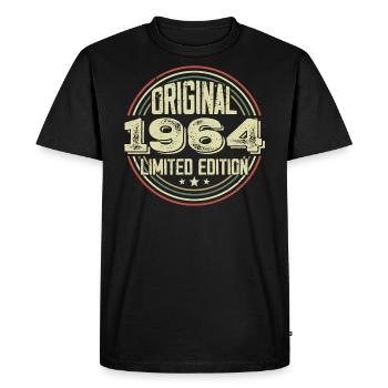1964 Birthday Parties, a legendary vintage - Men's Premium Organic T-Shirt - black - Front - Nico (187cm)