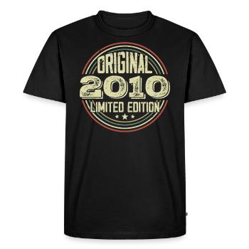 2010 Fêtes D’anniversaire, Un Millésime Légendaire - T-shirt Premium bio Homme - noir - Devant - Nico (187cm)