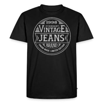 26th Anniversary Vintage Made in 1998 Retro - Men's Premium Organic T-Shirt - black - Front - Nico (187cm)