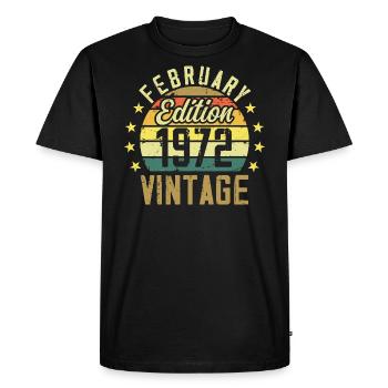 52nd Birthday - February 1972 Gift - 52nd - Men's Premium Organic T-Shirt - black - Front - Nico (187cm)