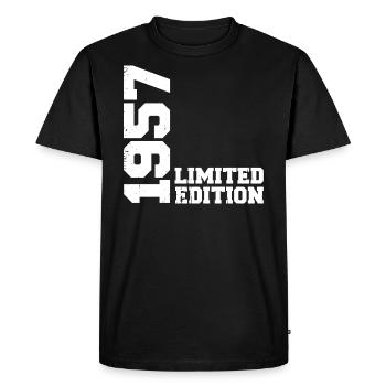 Cadeau Anniversaire Millésime 1957 Classique 1957 - T-shirt Premium bio Homme - noir - Devant - Nico (187cm)