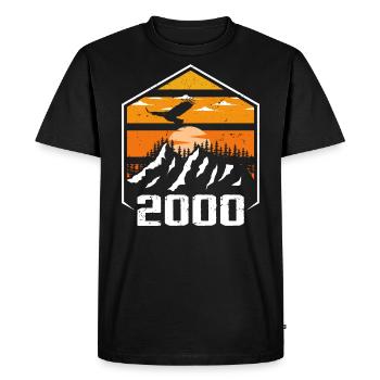 Anniversary 2000 Vintage 2000 Made in 2000 - Men's Premium Organic T-Shirt - black - Front - Nico (187cm)