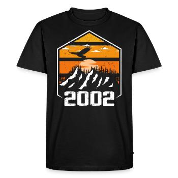 Anniversaire 2002 Millésime 2002 Fabriqué en 2002 - T-shirt Premium bio Homme - noir - Devant - Nico (187cm)