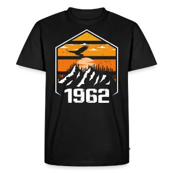 Anniversary 1962 Vintage 1962 Made in 1962 - Men's Premium Organic T-Shirt - black - Front - Nico (187cm)