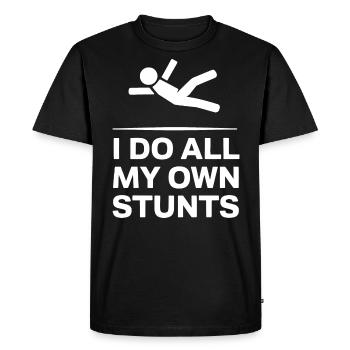 Stick Figure Saying I Make All My Own - Men's Premium Organic T-Shirt - black - Front - Nico (187cm)