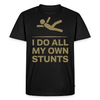 Stick Figure Saying I Make All My Own - Men's Premium Organic T-Shirt - black - Front - Nico (187cm)