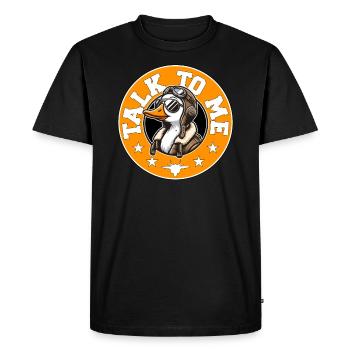 TALK TO ME GOOSE - Men's Premium Organic T-Shirt - black - Front - Nico (187cm)