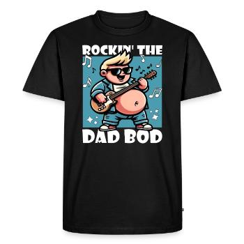 ROCKIN' LE DAD BOD - T-shirt Premium bio Homme - noir - Devant - Nico (187cm)
