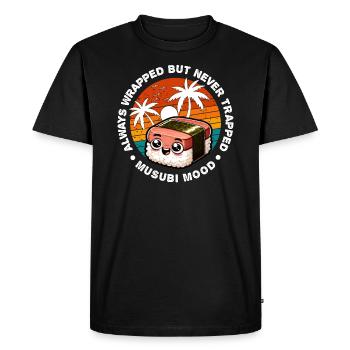 TOUJOURS EMBALLÉ MAIS JAMAIS PIÉGÉ MUSUBI MOOD - T-shirt Premium bio Homme - noir - Devant - Nico (187cm)