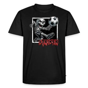 STRIKER SOCCER - SKELETON - Men's Premium Organic T-Shirt - black - Front - Nico (187cm)