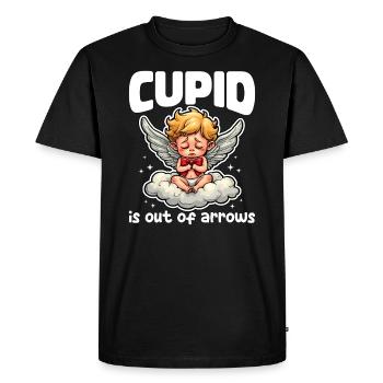 CUPIDON EST SORTI DES FLÈCHES - CADEAU DE LA SAINT-VALENTIN - T-shirt Premium bio Homme - noir - Devant - Nico (187cm)