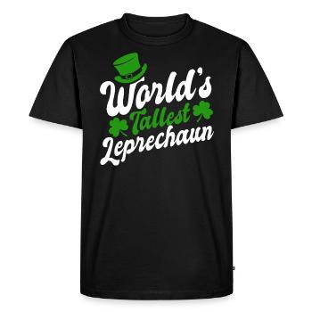 Le plus grand lutin du monde - Saint-Patrick - T-shirt Premium bio Homme - noir - Devant - Nico (187cm)