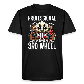 TROISIÈME ROUE PROFESSIONNELLE - CADEAU - T-shirt Premium bio Homme - noir - Devant - Nico (187cm)