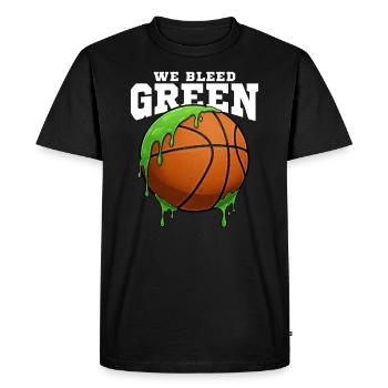 NOUS SAIGNONS VERT - BASKETBALL - T-shirt Premium bio Homme - noir - Devant - Nico (187cm)
