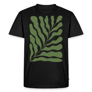 Abstrait Floral - T-shirt Premium bio Homme - noir - Devant - Nico (187cm)