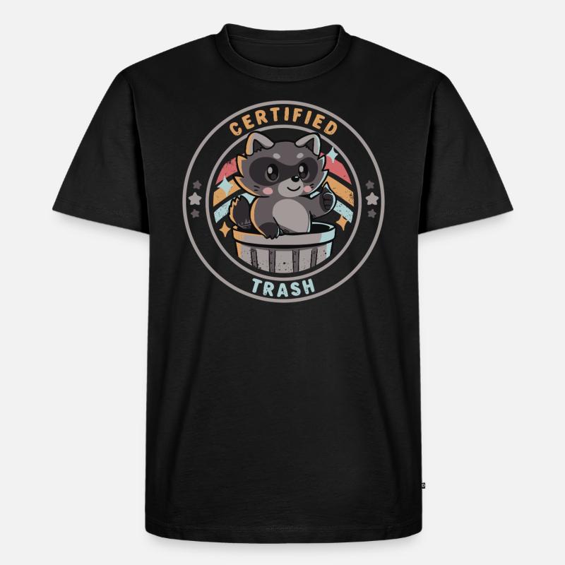 Zertifizierter Müll - Männer Premium Bio T-Shirt - Schwarz