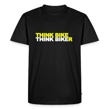 Think Bike Think Biker - T-shirt Premium bio Homme - noir - Devant - Nico (187cm)