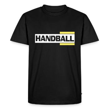logo du club de handball handballeur - T-shirt Premium bio Homme - noir - Devant - Nico (187cm)