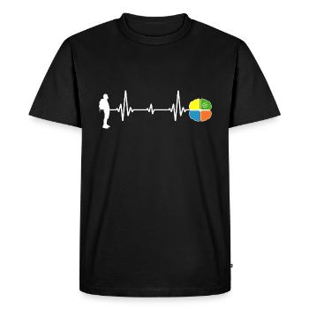 Geocache outdoor-life hiking hero scavenger hunt - Men's Premium Organic T-Shirt - black - Front - Nico (187cm)