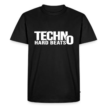 Techno Hard Beats Ravenation Party People - T-shirt Premium bio Homme - noir - Devant - Nico (187cm)