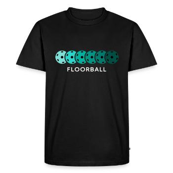 Floorball floorball unihoc - T-shirt Premium bio Homme - noir - Devant - Nico (187cm)
