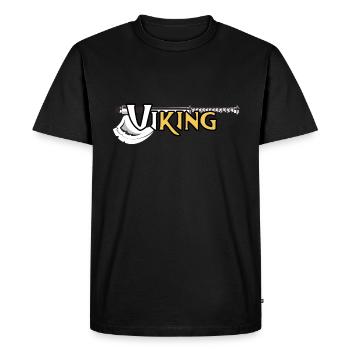 viking viKING nordique celtique avec hache viking - T-shirt Premium bio Homme - noir - Devant - Nico (187cm)