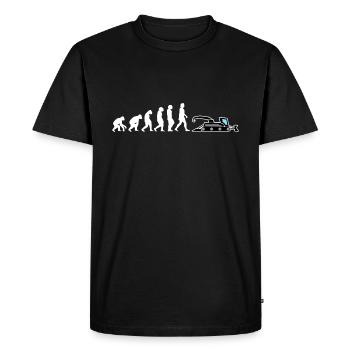 Snow Groomer Evolution Crane Vehicle Slope Snow - Men's Premium Organic T-Shirt - black - Front - Nico (187cm)