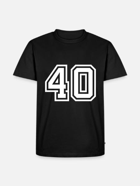 Symbole de 40 chiffres - T-shirt Premium bio Homme - noir