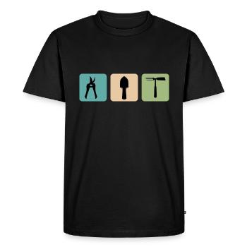 jardin plantes jardiniers jardinage jardin - T-shirt Premium bio Homme - noir - Devant - Nico (187cm)