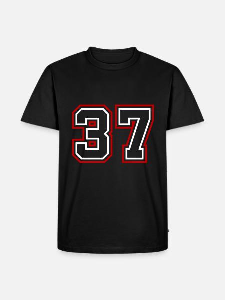 37 Numéro de numéro - T-shirt Premium bio Homme - noir