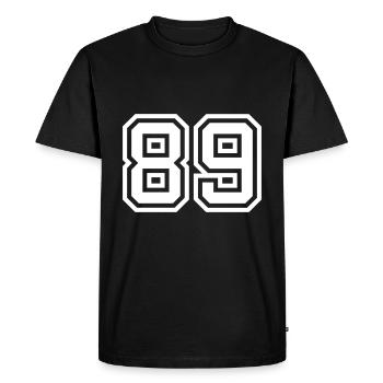 89 Number Symbol - Men's Premium Organic T-Shirt - black - Front - Nico (187cm)