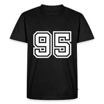 Symbole numérique 95 - T-shirt Premium bio Homme - noir - Devant - Nico (187cm)