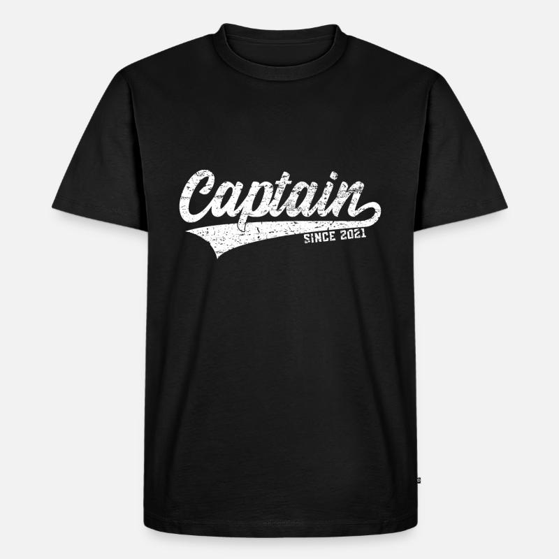CAPTAIN SINCE 2021 - Männer Premium Bio T-Shirt - Schwarz