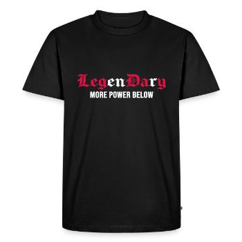 gymnastique musculation pas d’excuses « Leg Day » - T-shirt Premium bio Homme - noir - Devant - Nico (187cm)