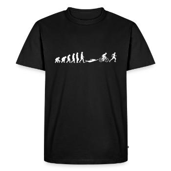 Triathlon Running, Swimming, Cycling Evolution - Men's Premium Organic T-Shirt - black - Front - Nico (187cm)