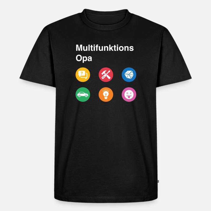 Multifunktions Opa Geschenk bester Opa - Männer Premium Bio T-Shirt - Schwarz