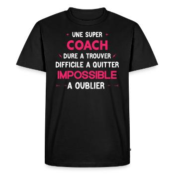 Super Coach - T-shirt Premium bio Homme - noir - Devant - Nico (187cm)