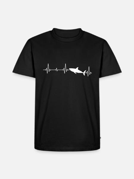 Haj hai-liv marinebiologi haj megalodon - Herre Premium økologisk T-shirt - sort