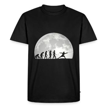 Fencing Evolution Vintage Fencer - Men's Premium Organic T-Shirt - black - Front - Nico (187cm)