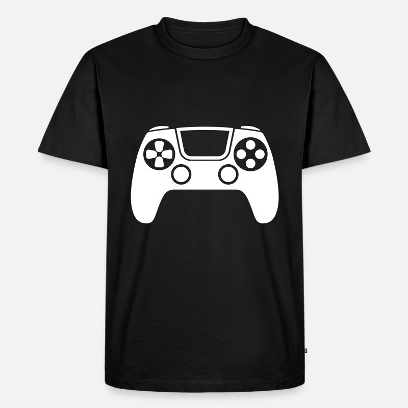 Gamepad Symbol Controller - Männer Premium Bio T-Shirt - Schwarz