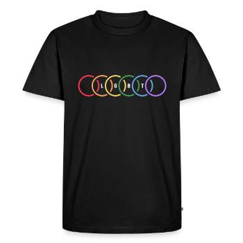 lgbt identity rainbow human - Men's Premium Organic T-Shirt - black - Front - Nico (187cm)