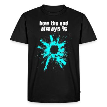 comment la fin est toujours ... - T-shirt Premium bio Homme - noir - Devant - Nico (187cm)