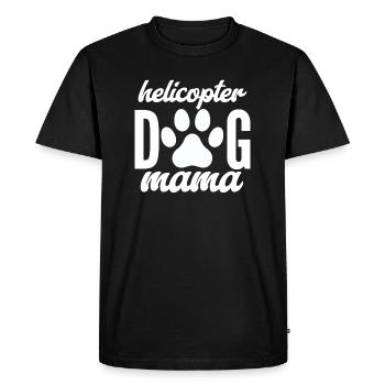 Helicopter Dog Mama - Men's Premium Organic T-Shirt - black - Front - Nico (187cm)
