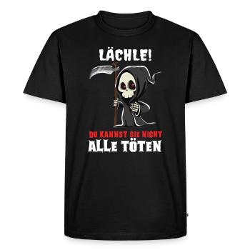 Smile you can't kill them all sarcasm - Men's Premium Organic T-Shirt - black - Front - Nico (187cm)