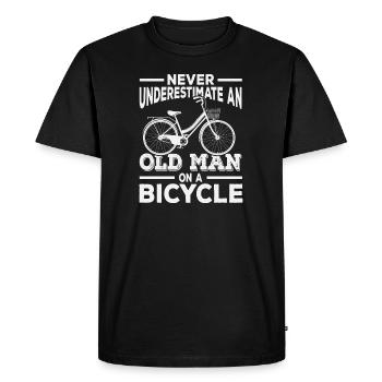 Drôle de chemise de cyclisme - Cadeau à la retraite - T-shirt Premium bio Homme - noir - Devant - Nico (187cm)