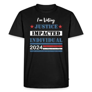 I'm Voting - Justice Impacted Individual - 2024 - Men's Premium Organic T-Shirt - black - Front - Nico (187cm)